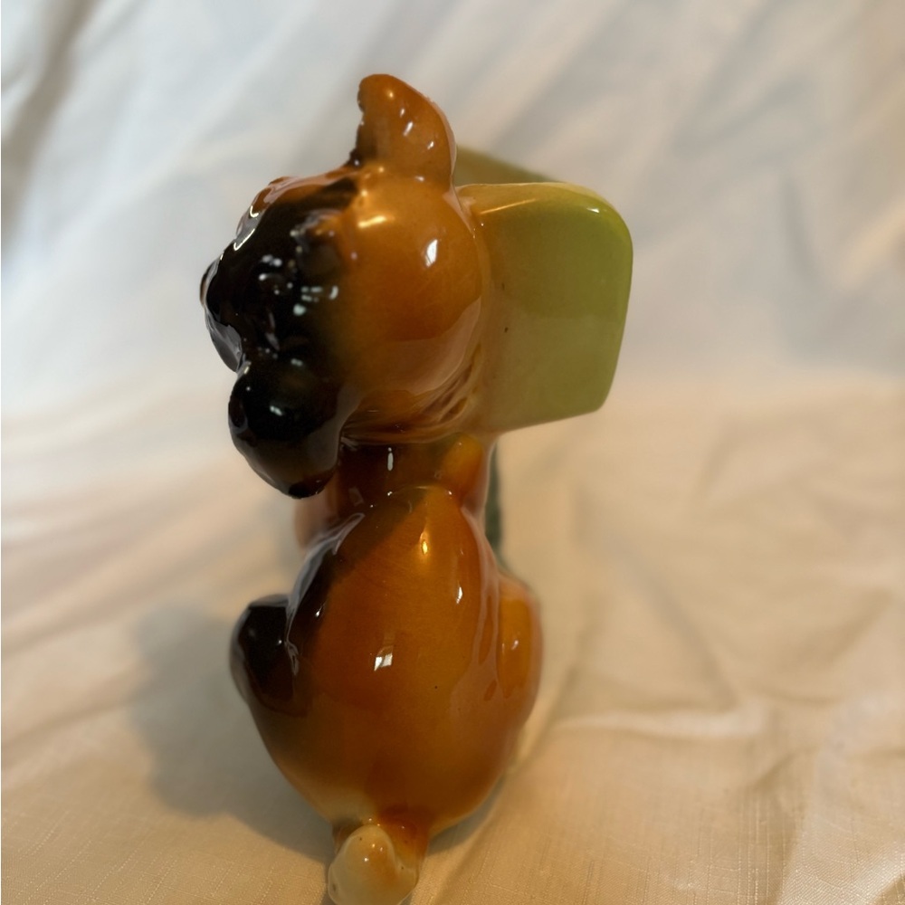 Vintage Ceramic Dog Figurine with Mailbox Planter - Picture 4 of 10